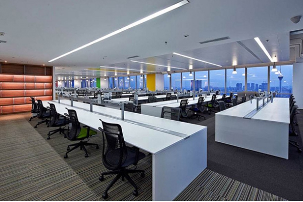 泰州市高港区办公室装修实景图2020